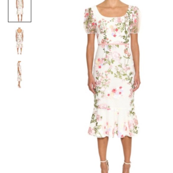 Marchesa Notte 3D Floral Dress - Picture 1 of 3